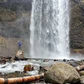 Moul Falls and Cavern in Wells Gray Provincial Park