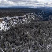 Chasm Provincial Park - Red, Yellow, Brown & Purple Toned Cliffs WINTER