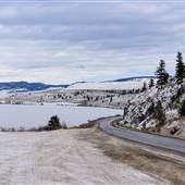 Highway 5A Kamloops-Merritt 106d - along Nicola Lake WINTER