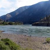 Gold Pan Provincial Park Campground along Fraser River
