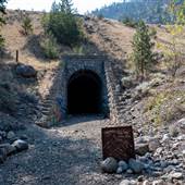 Clapperton Train Tunnel along Nicola River SUMMER - No Tracks