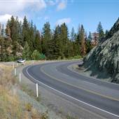 Highway 5A Kamloops to Merritt 099 - Steep & Winding Section down to Shumway Lake