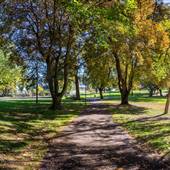 Riverside Park & Pier along Thompson River - Fall Colours