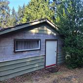 Cabin and Tractor Shed