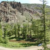 Deadman River by Red Rock Formations in Deadman Valley SPRING