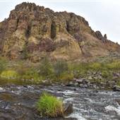 Deadman River by Red Rock Formations in Deadman Valley FALL