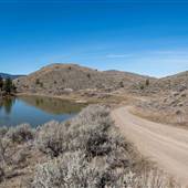 Deer Drive Salsola Pond - Access Road above Cliff, Cliff Bottom and Road