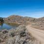 Deer Drive Salsola Pond - Access Road above Cliff, Cliff Bottom and Road