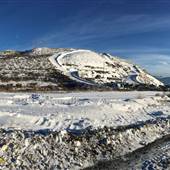 Batchelor Hills Gravel Business Parking Area Gated Road WINTER