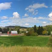 DLR Q Homestead Ranch and Barns with Nicola River Running Through