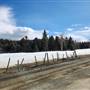 Knouff Lake Road at 10 km and at Wilson Road - Winter