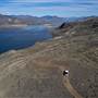 Deer Drive Plowe Cliff over Kamloops Lake - Drone