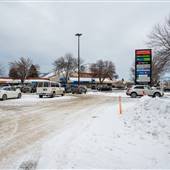 Fortune Shopping Centre Strip Mall with Safeway & Gas Station WINTER