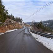 Campbell Creek Road WINTER - with old car on side
