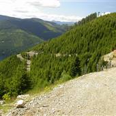 Switchback logging road