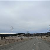 Logan Lake Two-Lane Paved Hwy w Adjoining Dirt Road