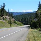 Highway 97C Winding Road from Monte Lake South through Westwold Farmland