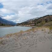 Lytton Overview - Beach at Fraser and Thompson River Confluence