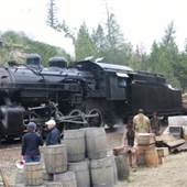 2141 Steam Train on CNR Tracks at Hiwan Ranch