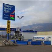 Super Save Gas Station by store & diner
