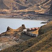 CPR Tracks along Kamloops Lake near Tobiano - South Side